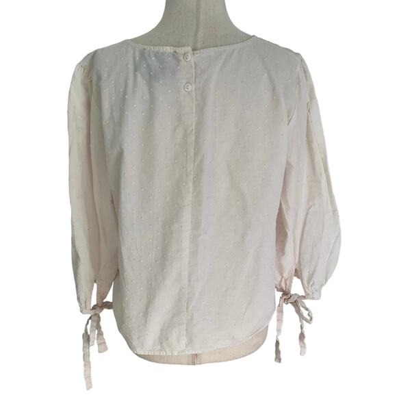 Modcloth Princess Highway Light Peach Cotton Round Neck Women's Size 12 | 35-23 - Picture 2 of 7